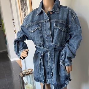 Denim Belted Jacket